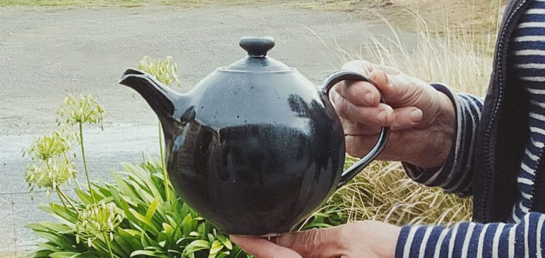 Hand made pottery at Ki Te Moana accommodation and gallery